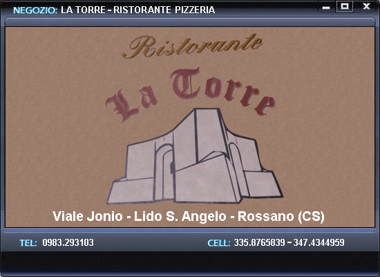 La Torre - Ristorante Pizzeria - Rossano (CS)